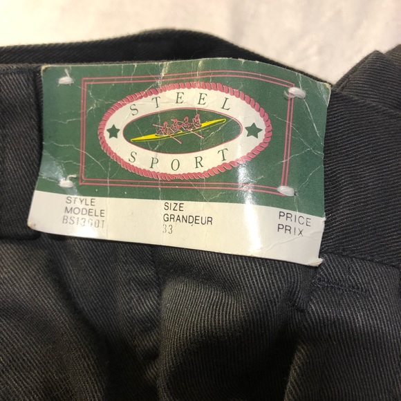 Vintage NOS Mens 100% cotton Pants size 33 waist, length 43” Steel Sport - Picture 9 of 16